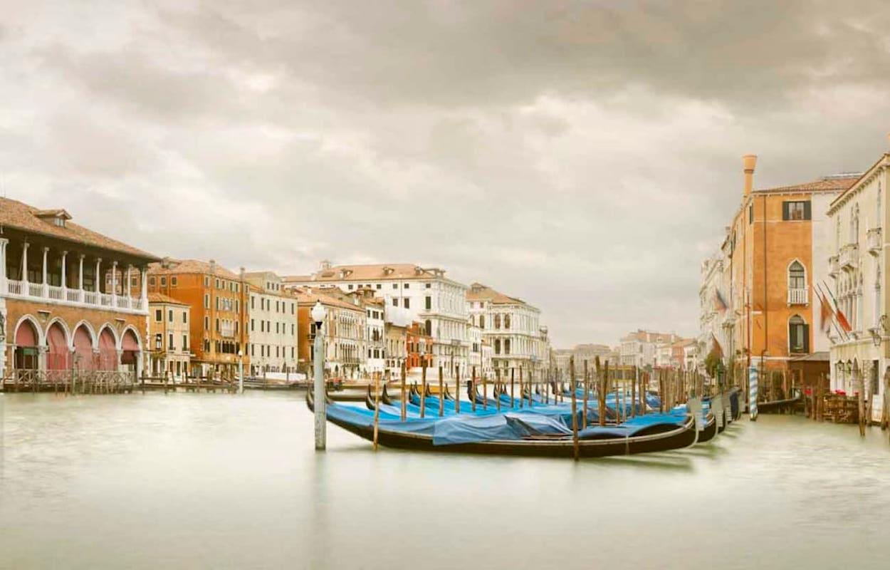 Title: Gondola Station III, Grand Canal, Venice, Italy

All available sizes &amp; editions for each size of this photograph:
13” x 21" Edition of 4
21” x 35" Edition of 4
32” x 53” Edition of 7
44" x 73" Edition of 10

While the spaces themselves