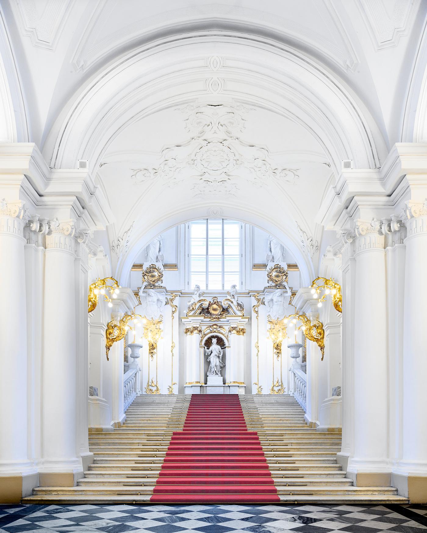 Title: Jordan Stairs II, State Hermitage, St Petersburg, Russia

All available sizes & editions for each size of this photograph:
21” x 26" Edition of 7
32” x 40" Edition of 7
44” x 55” Edition of 10
59” x 73.5” Edition of 5

Burdeny’s Russia