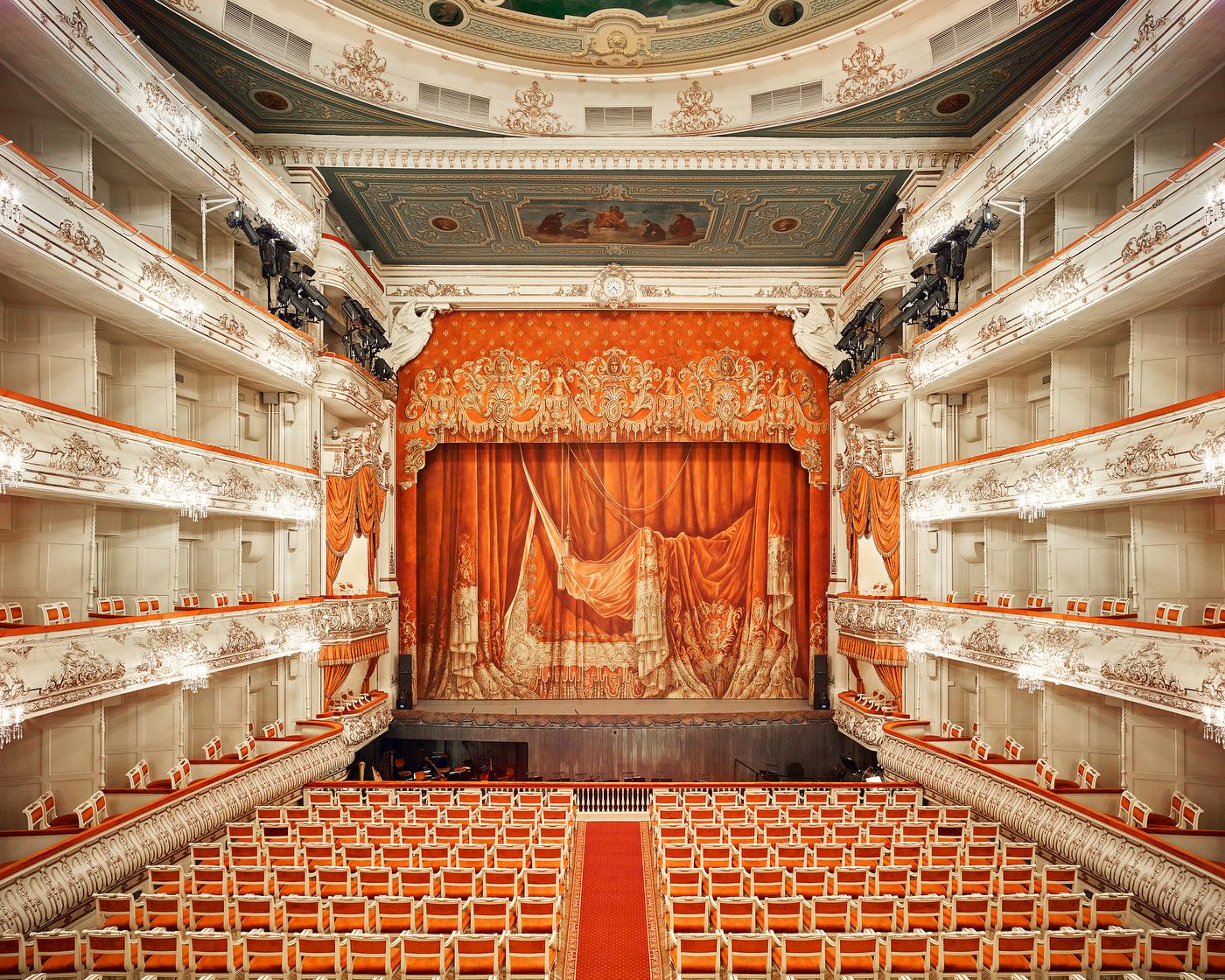 Rideau du théâtre David Burdeny-Mikhailovsky, Saint-Pétersbourg, Russie, imprimé d
après