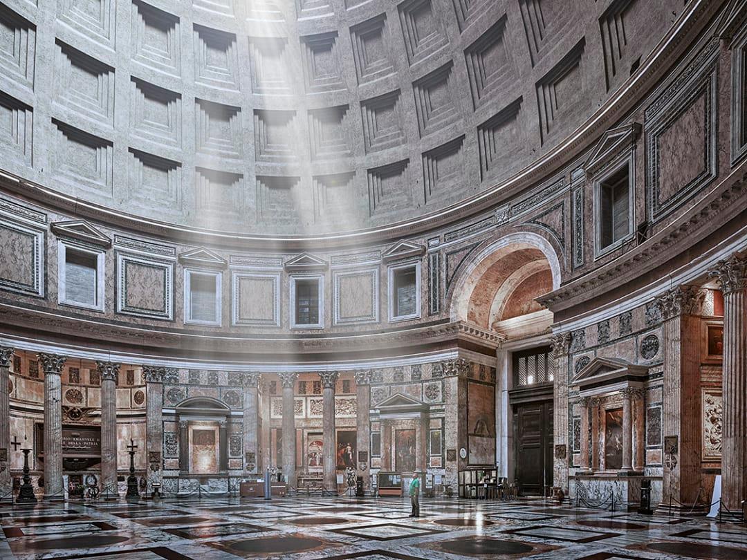 David Burdeny - Pantheon (intérieur), Rome, Italie, 2018, imprimé d
après