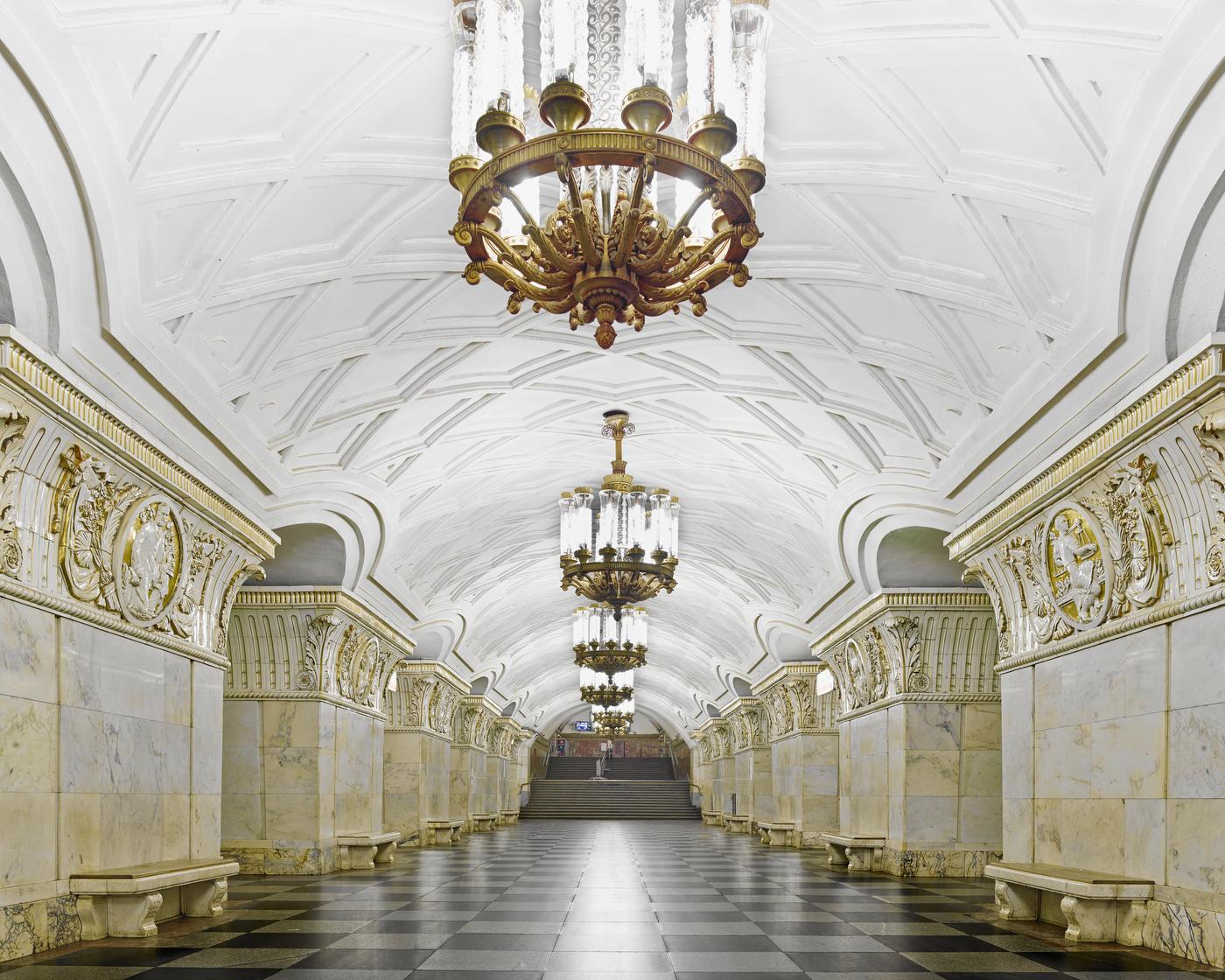 All available sizes &amp; editions for each size of this photograph:
21” x 26" Edition of 7
32” x 40" Edition of 7
44” x 55” Edition of 10
59” x 73.5” Edition of 5

Burdeny’s Russia images, particularly in his photographs of the Moscow Metro, in
