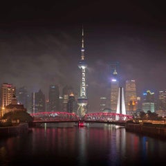 David Burdeny - Shanghai Night II, Chine, photographie de 2011, imprimée d'après