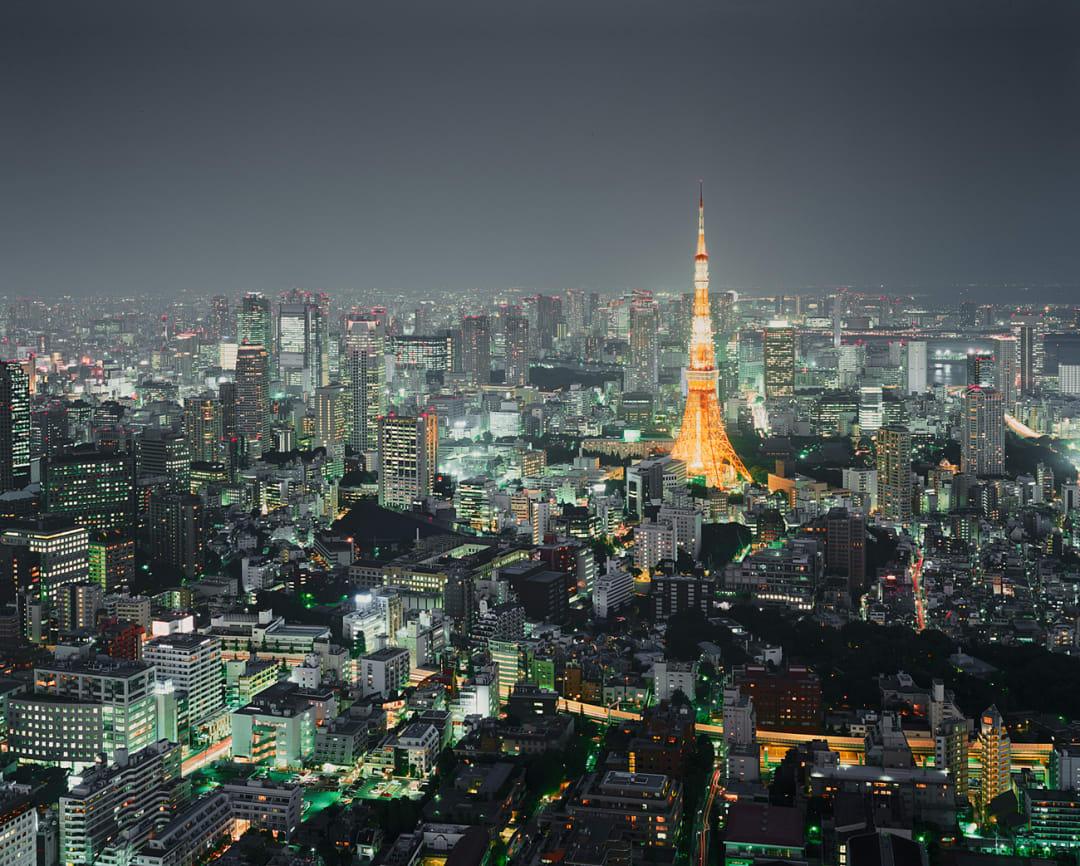 David Burdeny - Tokio Tower, Tokio, Japan, Fotografie 2010, gedruckt nach