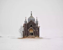 David Burdeny – Verwitterte Kirche, Saskatchewan, CA, 2020, gedruckt nach