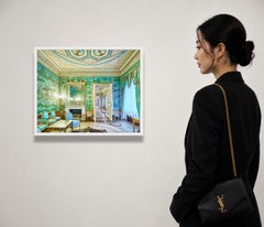 Stampa incorniciata del salotto blu, Palazzo di Caterina, 2010