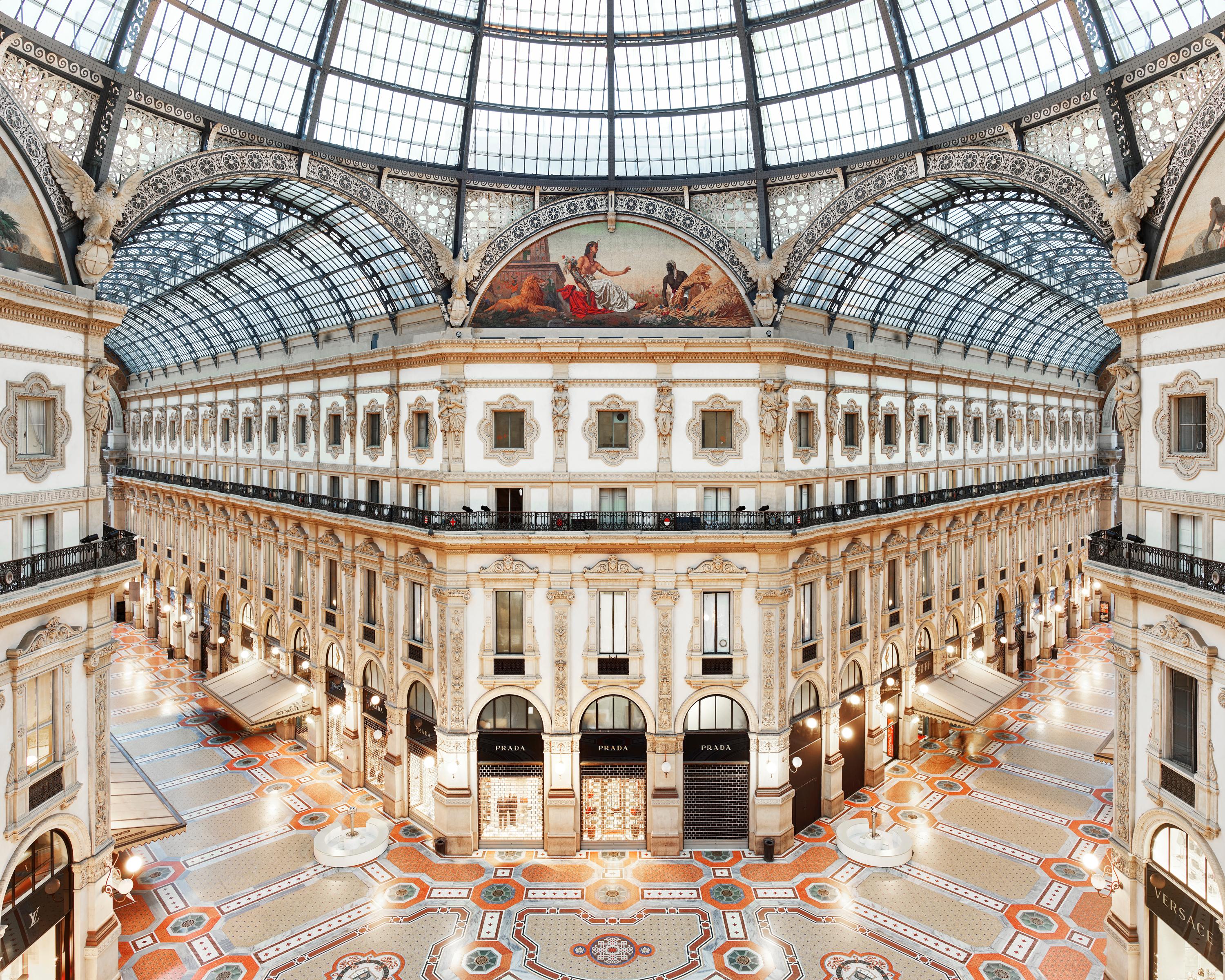 David Burdeny Interior Print - Galleria Vittorio Emanuele II, Milan, Italy