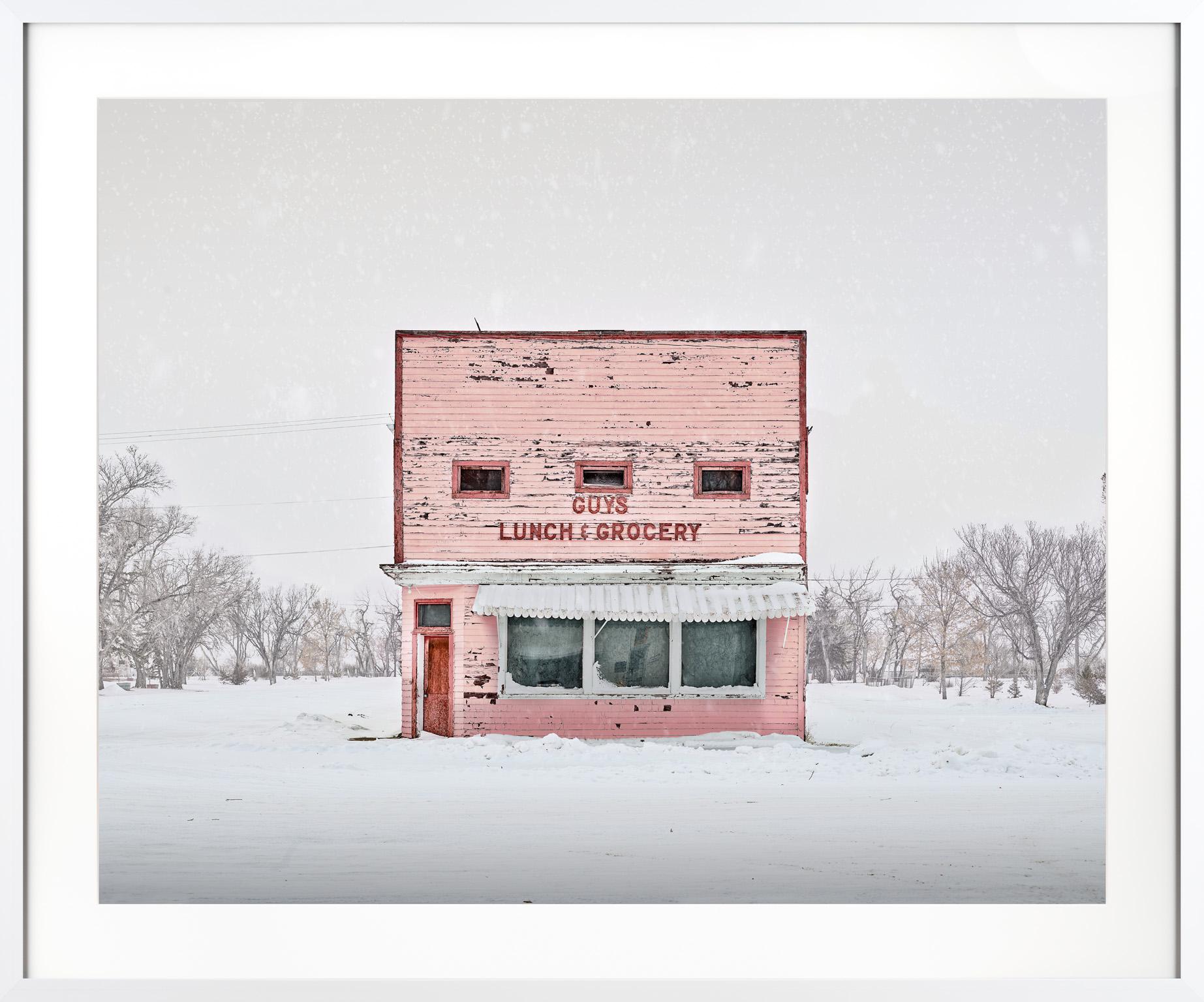 David Burdeny Landscape Photograph - Guy's Lunch & Grocery, Saskatchewan, Canada