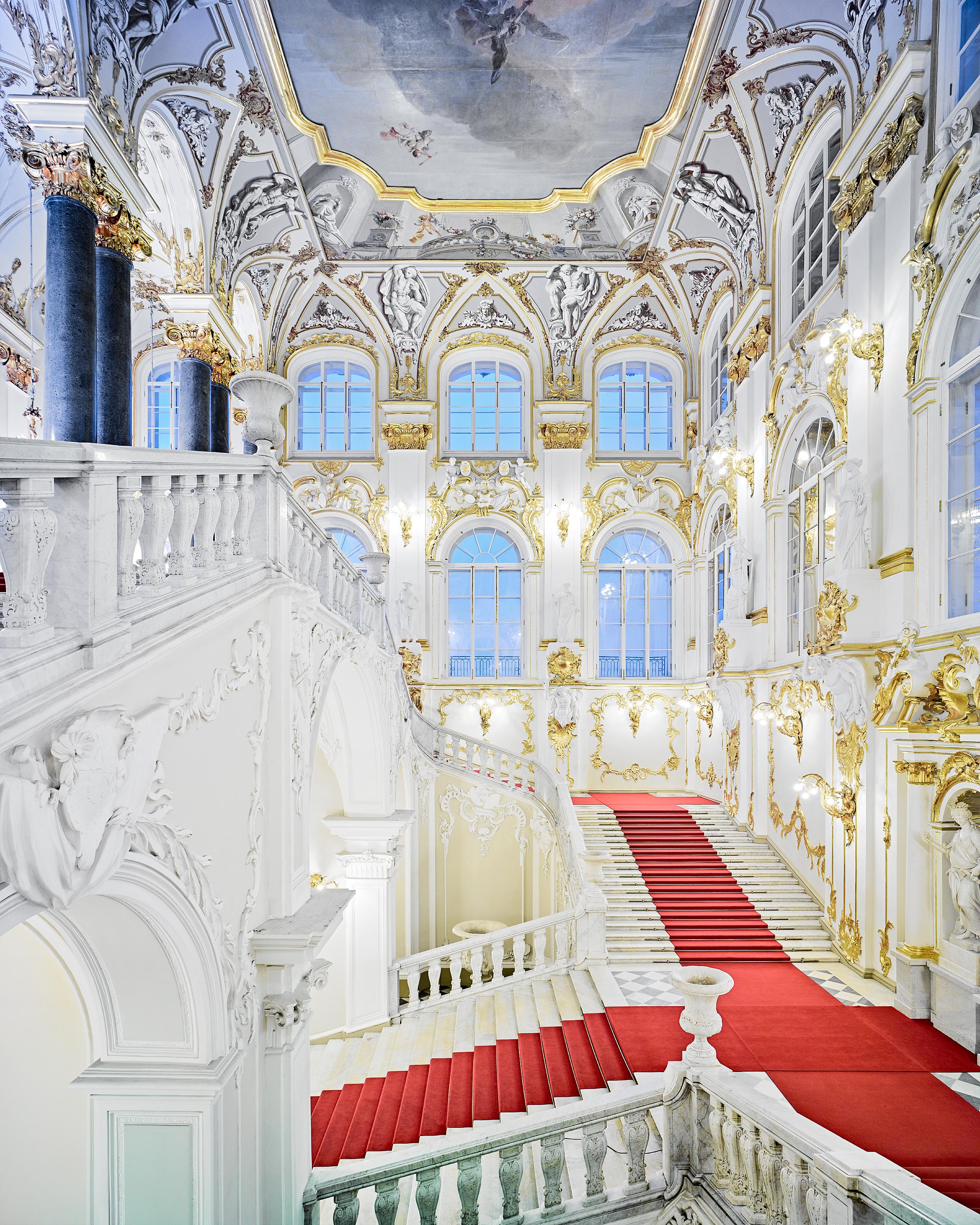 David Burdeny Interior Print - Jordan Stairs 1, State Hermitage, St. Petersburg, Russia