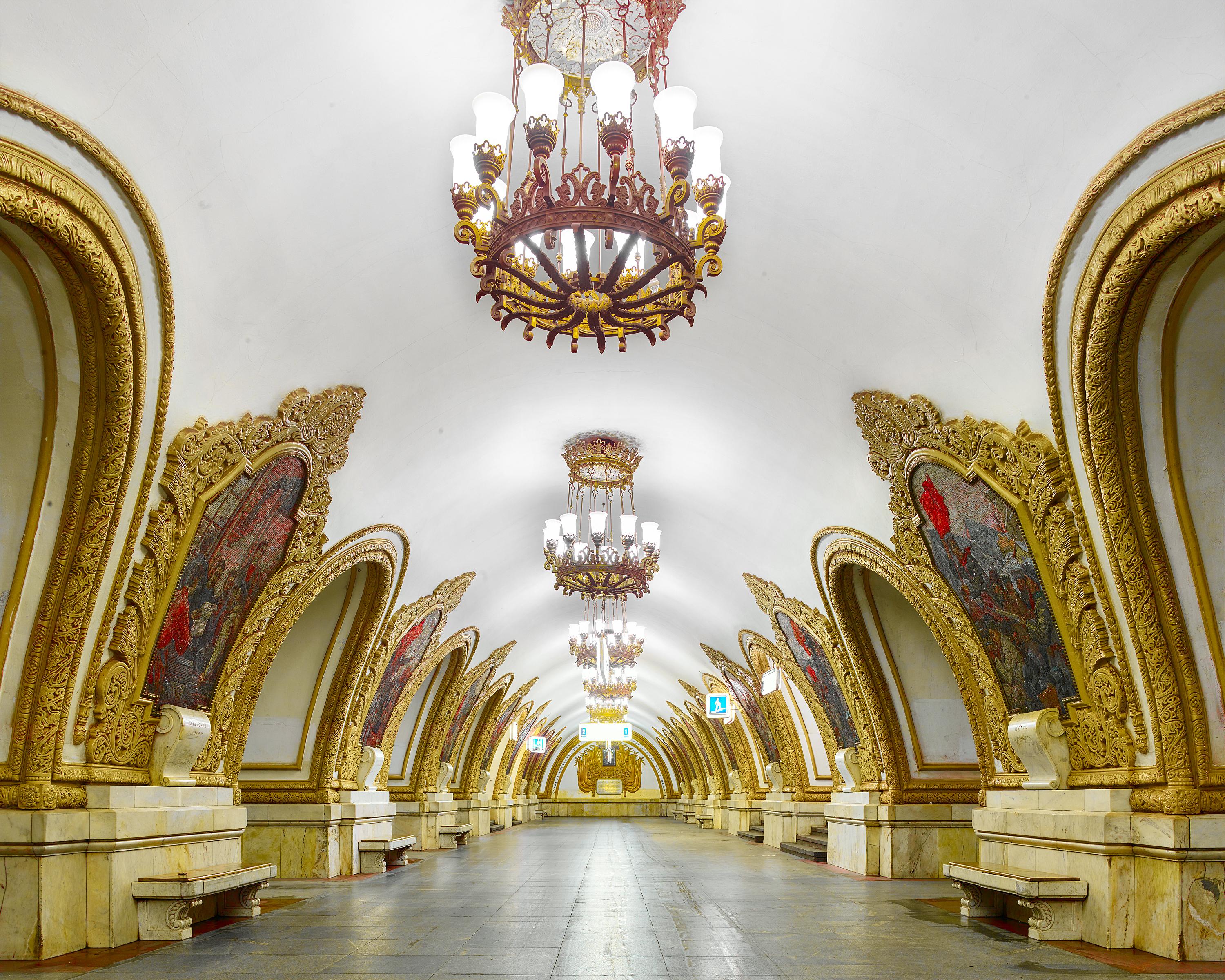 David Burdeny Interior Print - Kiyevsskaya Metro Station II, Moscow, Russia