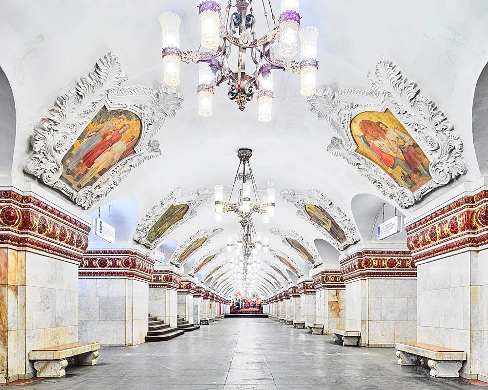 David Burdeny Color Photograph - Kiyevsskaya Metro Station, Moscow, Russia