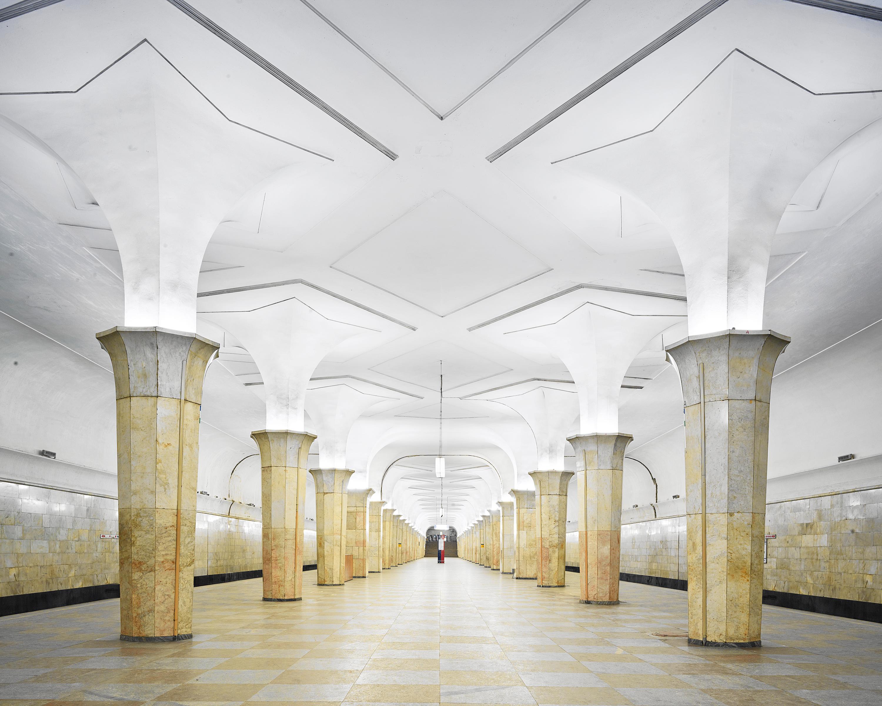 David Burdeny Color Photograph - Kropotkinskaya Metro Station, Moscow, Russia