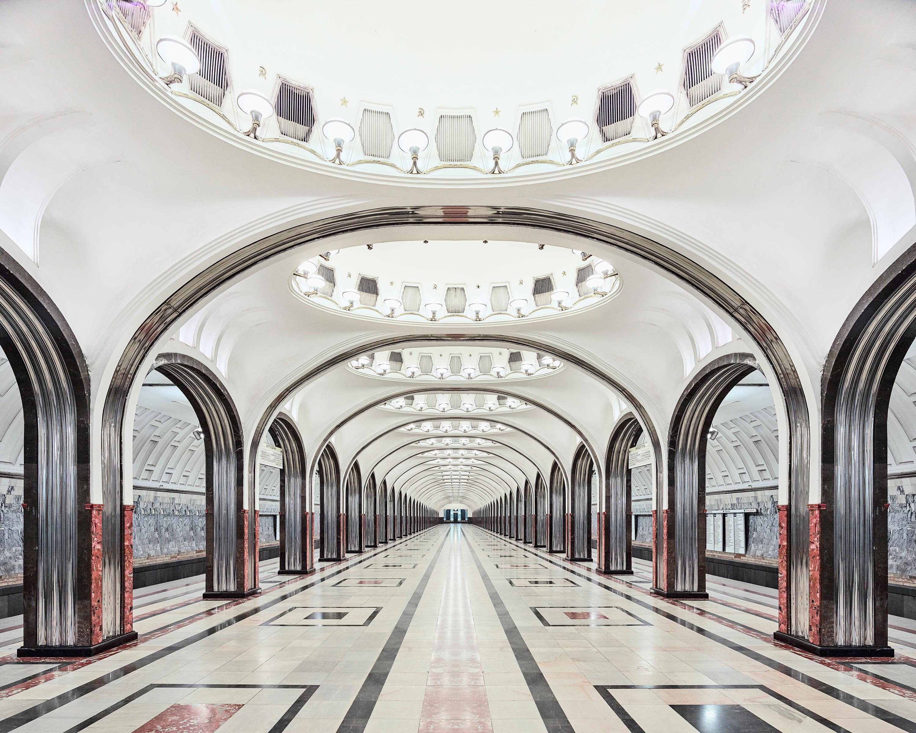 David Burdeny Color Photograph - Mayakovskaya Metro Station, Moscow, Russia