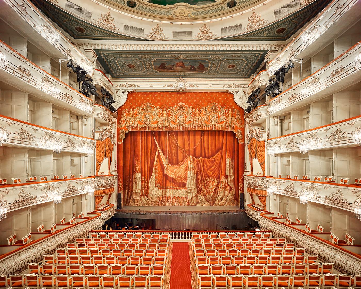 David Burdeny Landscape Photograph - Mikhailovsky Theatre Curtain, St Petersburg, Russia (44” x 55”)