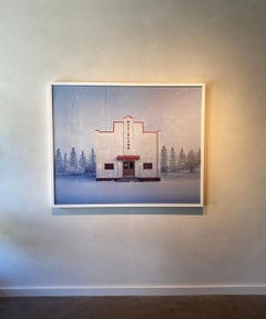 Movieland- iconic Landscape photograph framed in white
