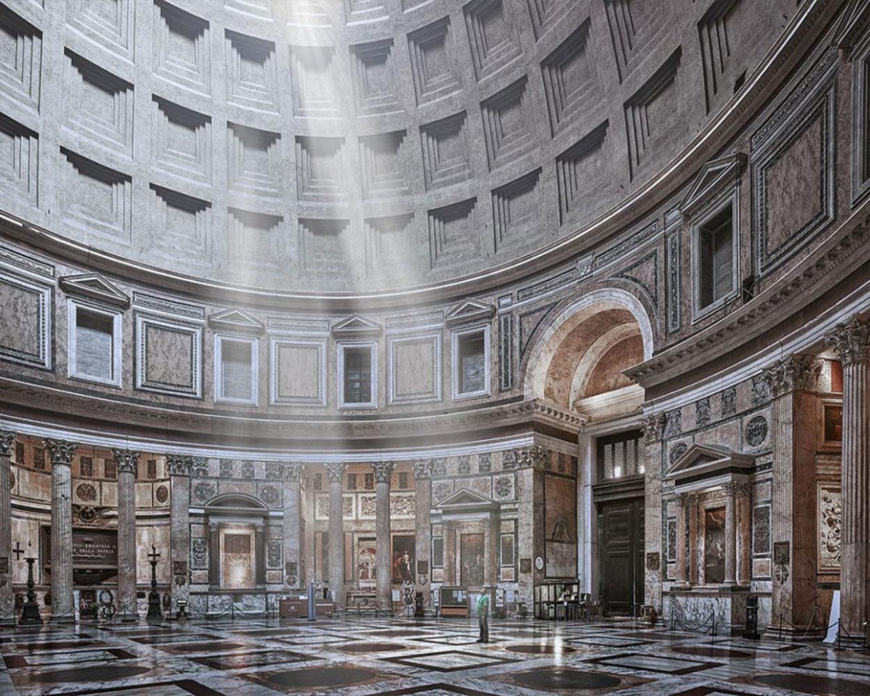 Pantheon Interior, Rome, Italy, Signed Archival Pigment Print, 2010 Interiors