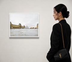 Pariser Pyramiden, Louvre, Fotografie, Archiv-Pigmentdruck, gerahmt