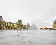 Parisian Pyramids, Louvre, Photograph, Archival Pigment Print, Framed