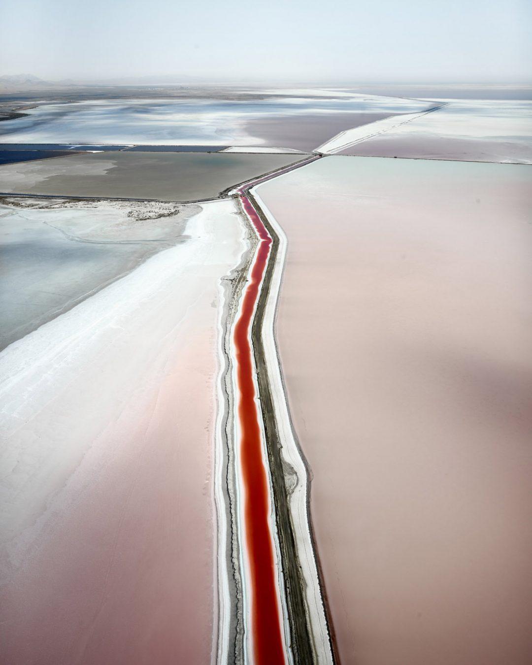David Burdeny Landscape Photograph - Parralex, Great Salt Lake, UT (Large-format)