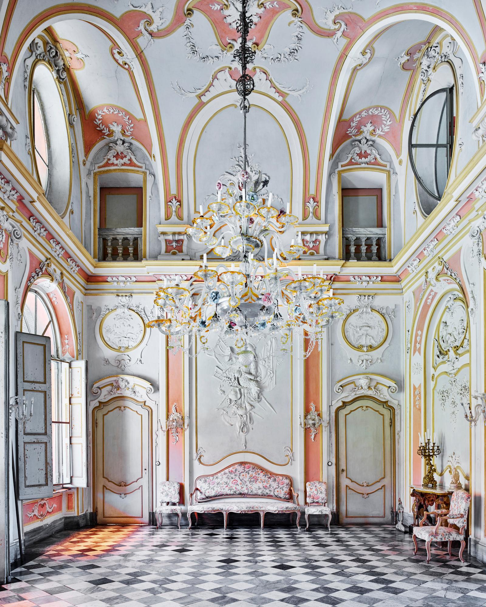 David Burdeny Interior Print - Pastel Room, Racconigi, Italy