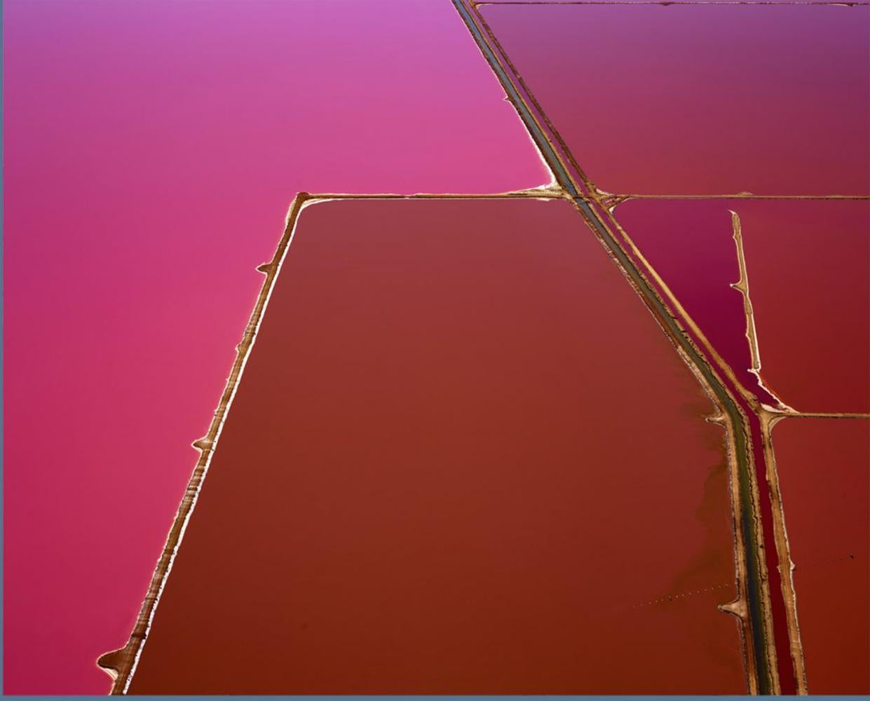 Pink Pools y Hut Lagoon, Australia Occidental, impresión de archivo firmada - Abstracto