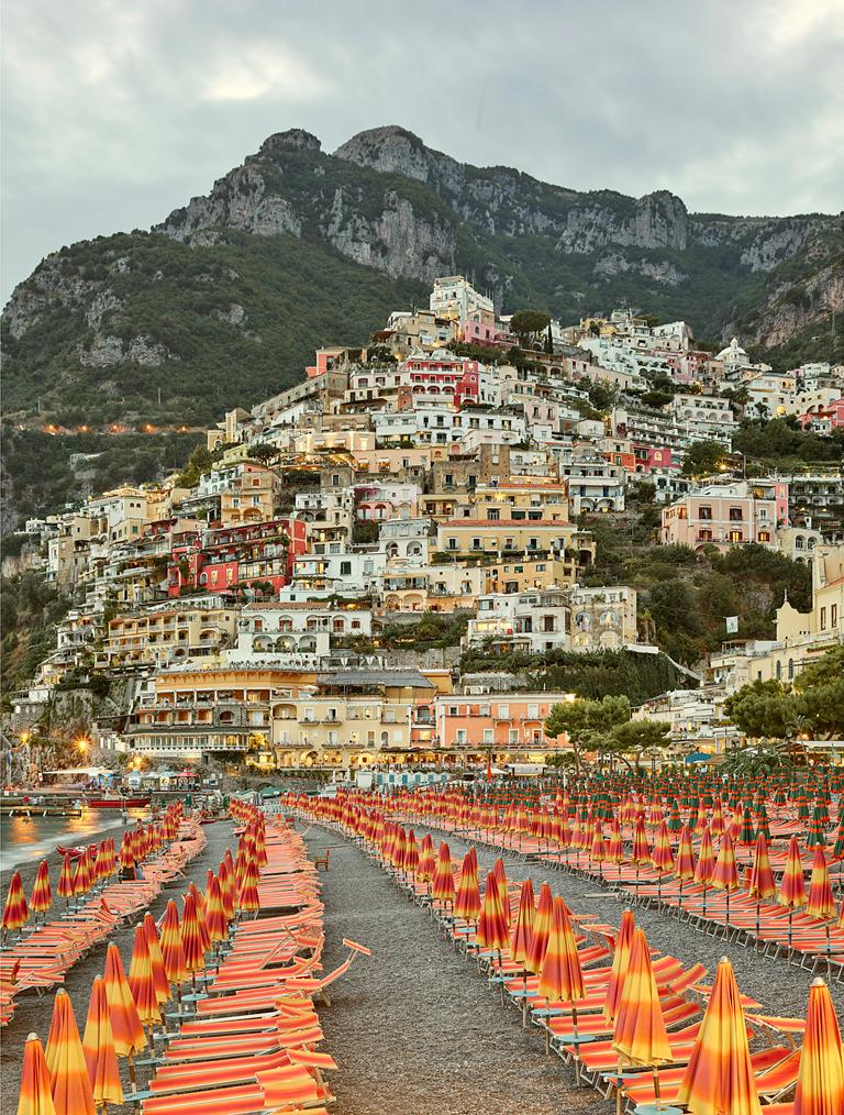 Positano, Amalfi Coast, Italy (Triptych) - Contemporary Photograph by David Burdeny