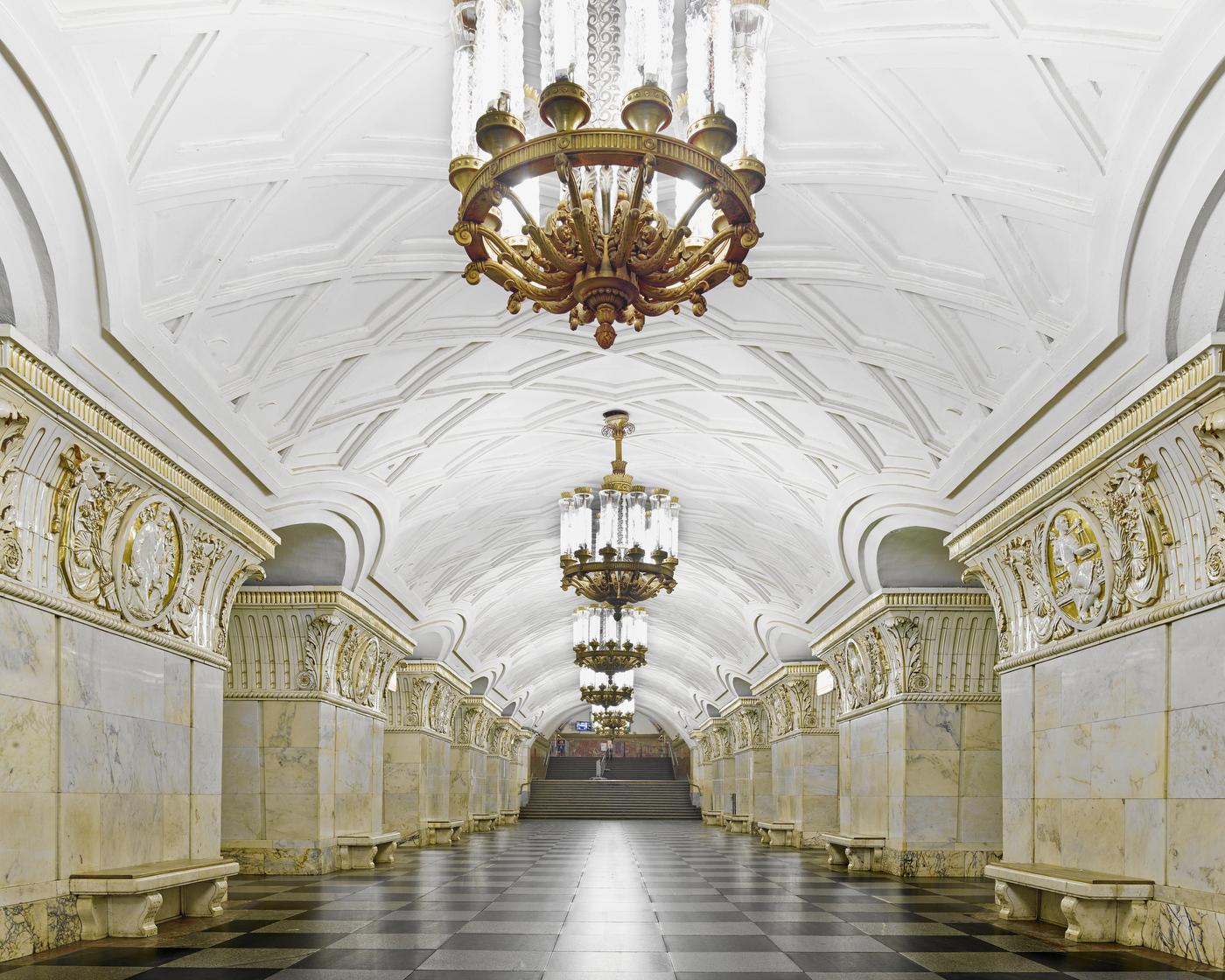 David Burdeny Color Photograph - Prospekt Mira Station, Moscow, Russia (44” x 55”)