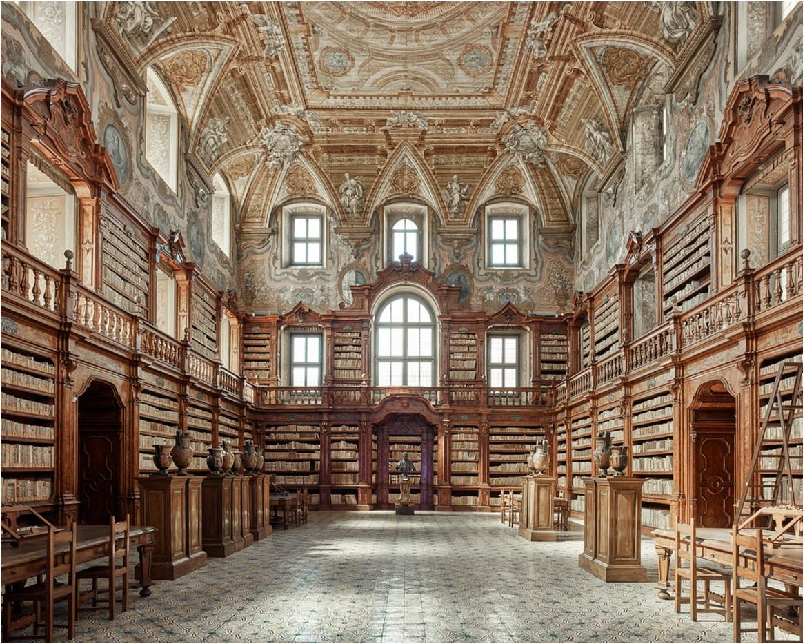 David Burdeny Interior Print - Reading Room, Napoli, Italy