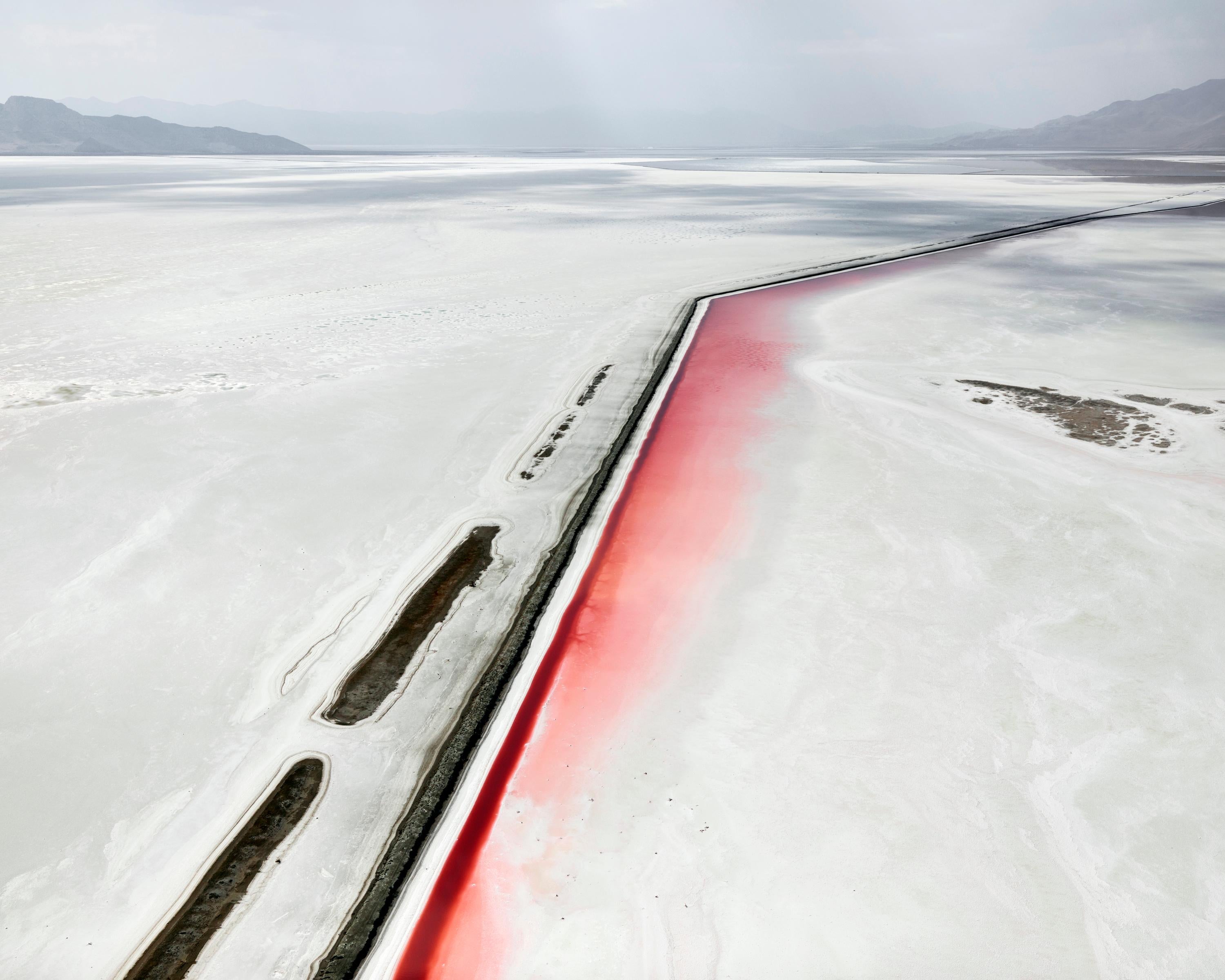 David Burdeny Landscape Photograph - Red Canal, Great Salt Lake, Utah