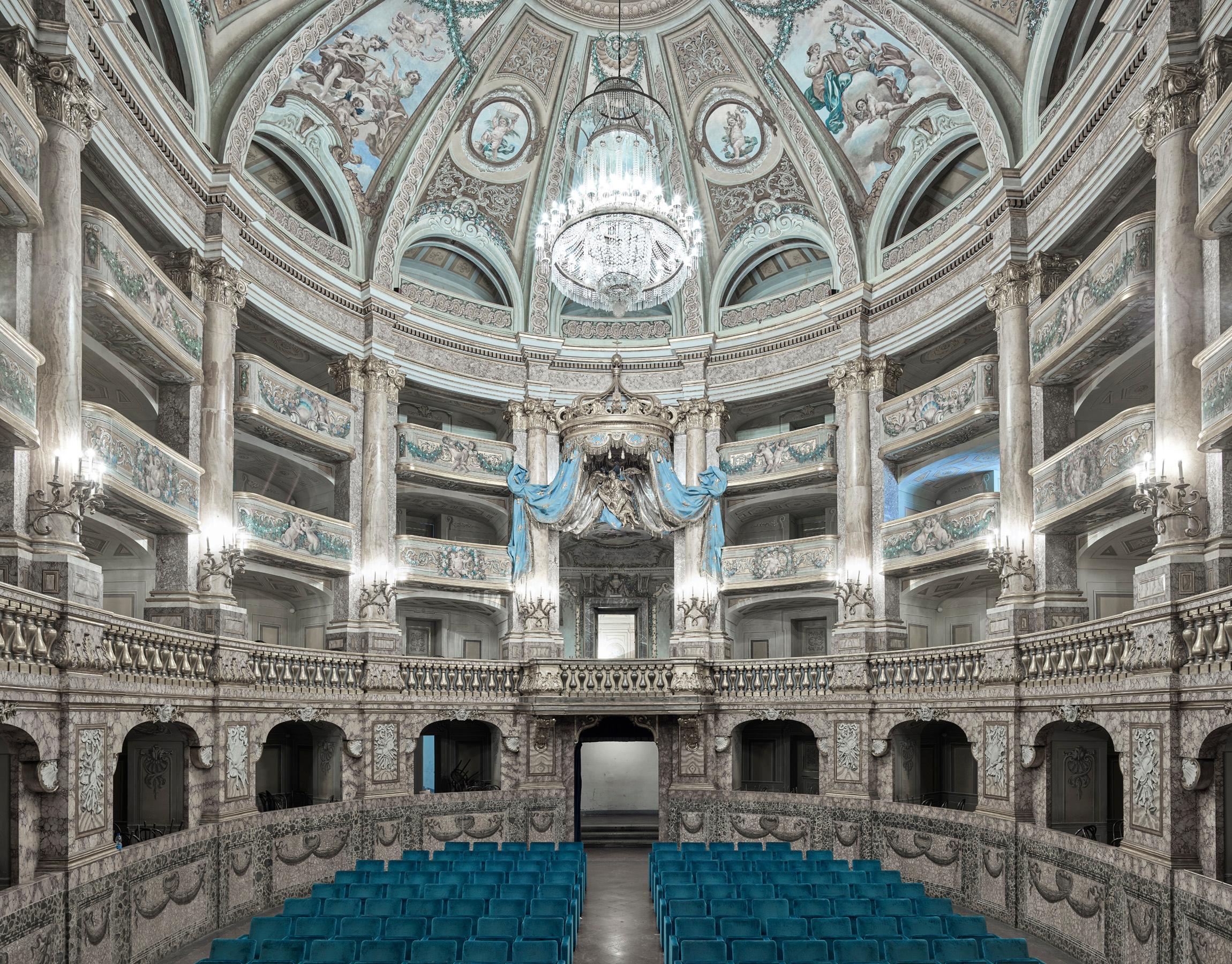 David Burdeny Color Photograph - Royal Palace of Caserta Theatre, Naples, Italy