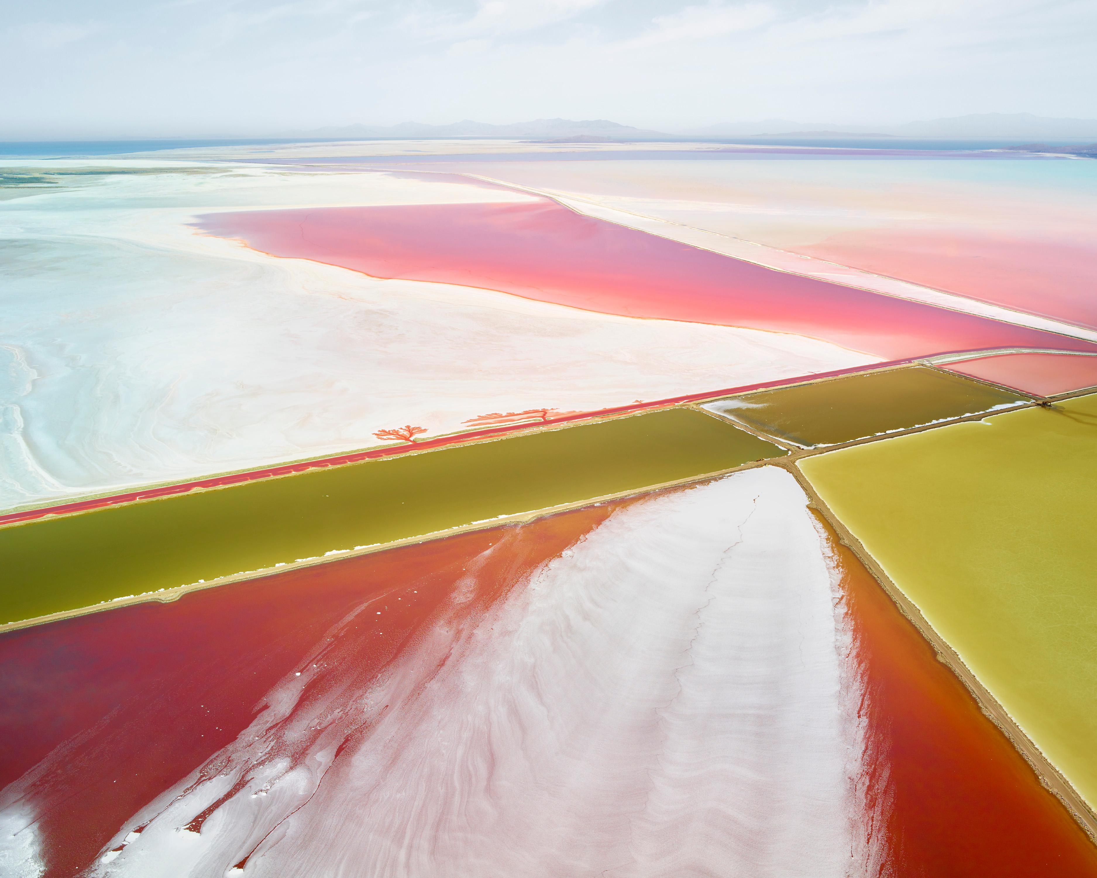 David Burdeny Color Photograph - Saltern Study 02, Great Salt Lake, UT (21” x 26”)
