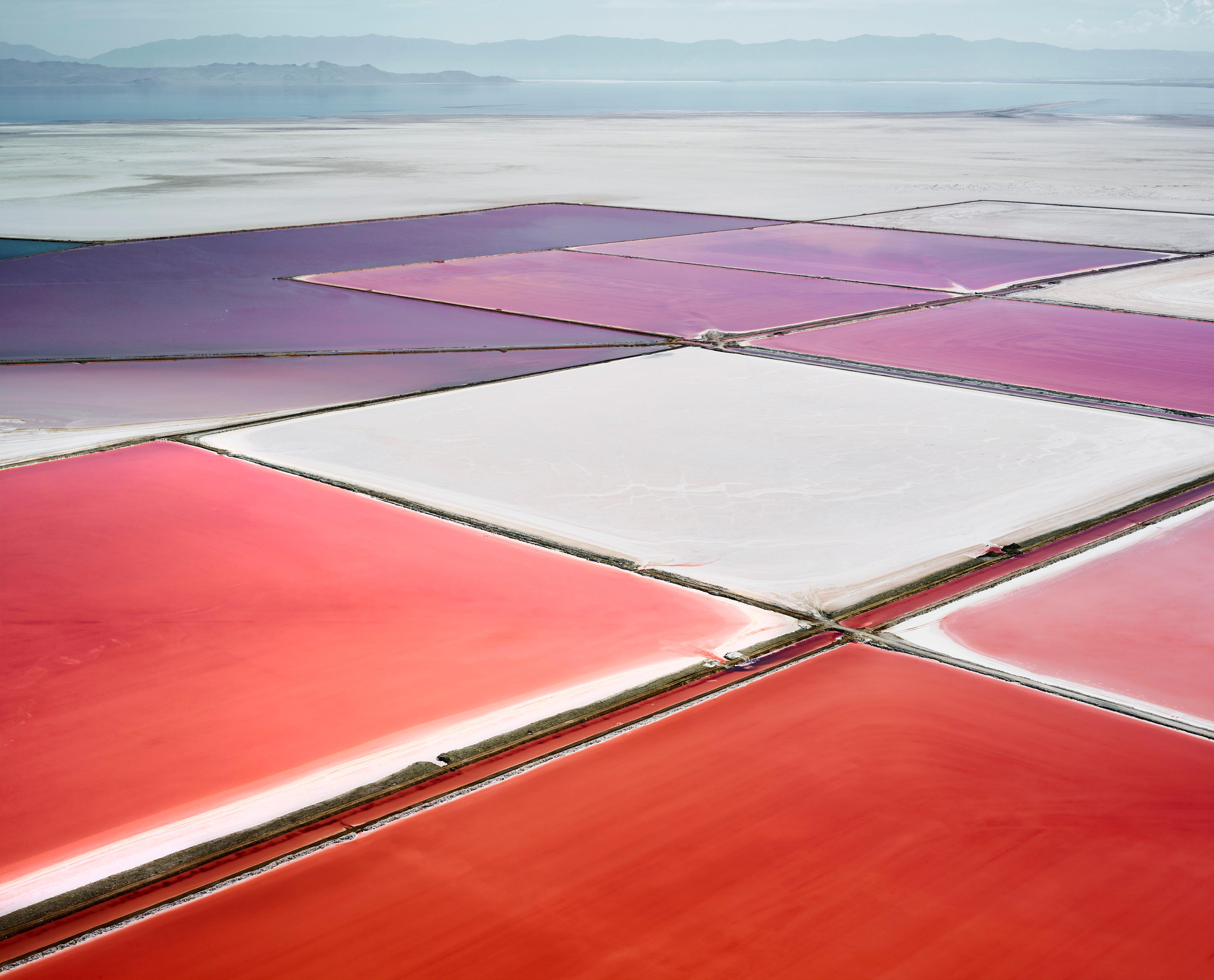 David Burdeny Landscape Photograph - Saltern Study 14, Great Salt Lake, UT (32” x 40”)