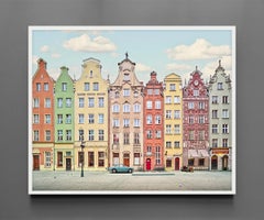 Ulica Dluga, Gdansk, Pologne, tirage pigmentaire d'archive, encadré, 44 x 55 pouces