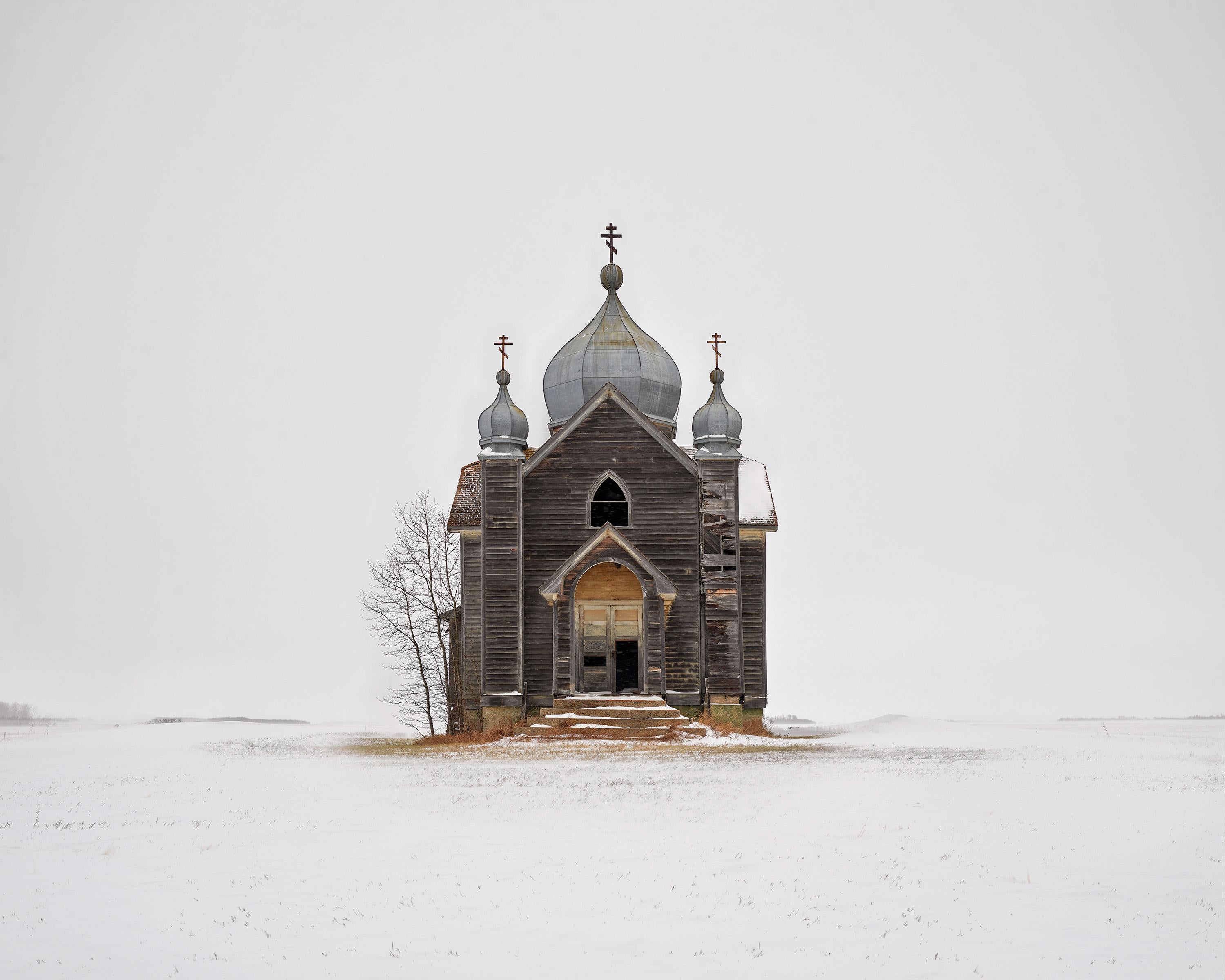 David Burdeny Color Photograph - Weathered Church- Landscape photograph not framed
