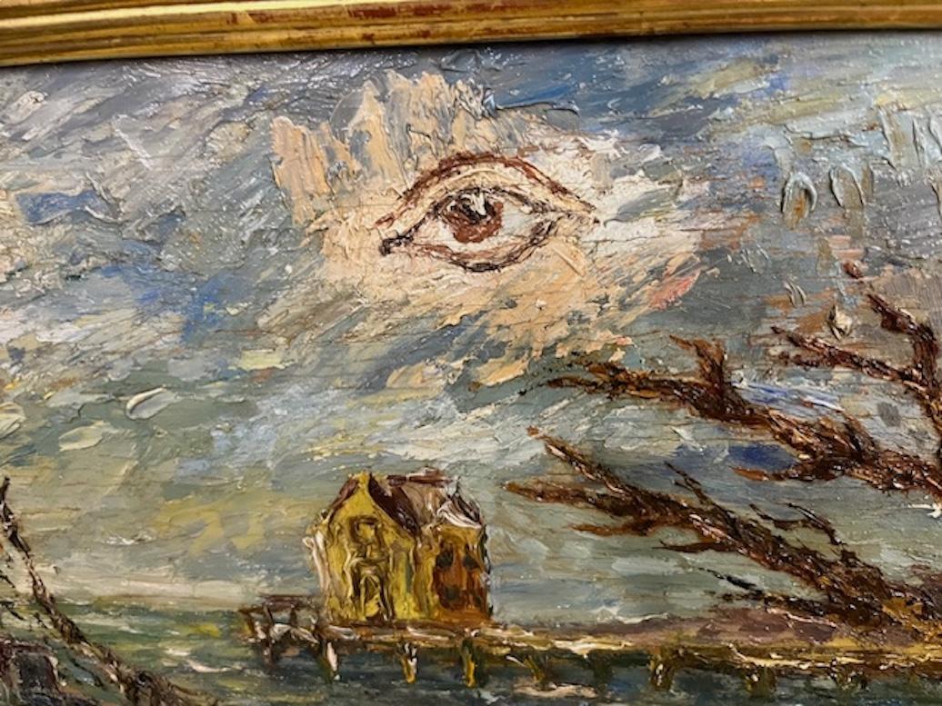 David Burliuk Painting on Board In Good Condition For Sale In West Palm Beach, FL