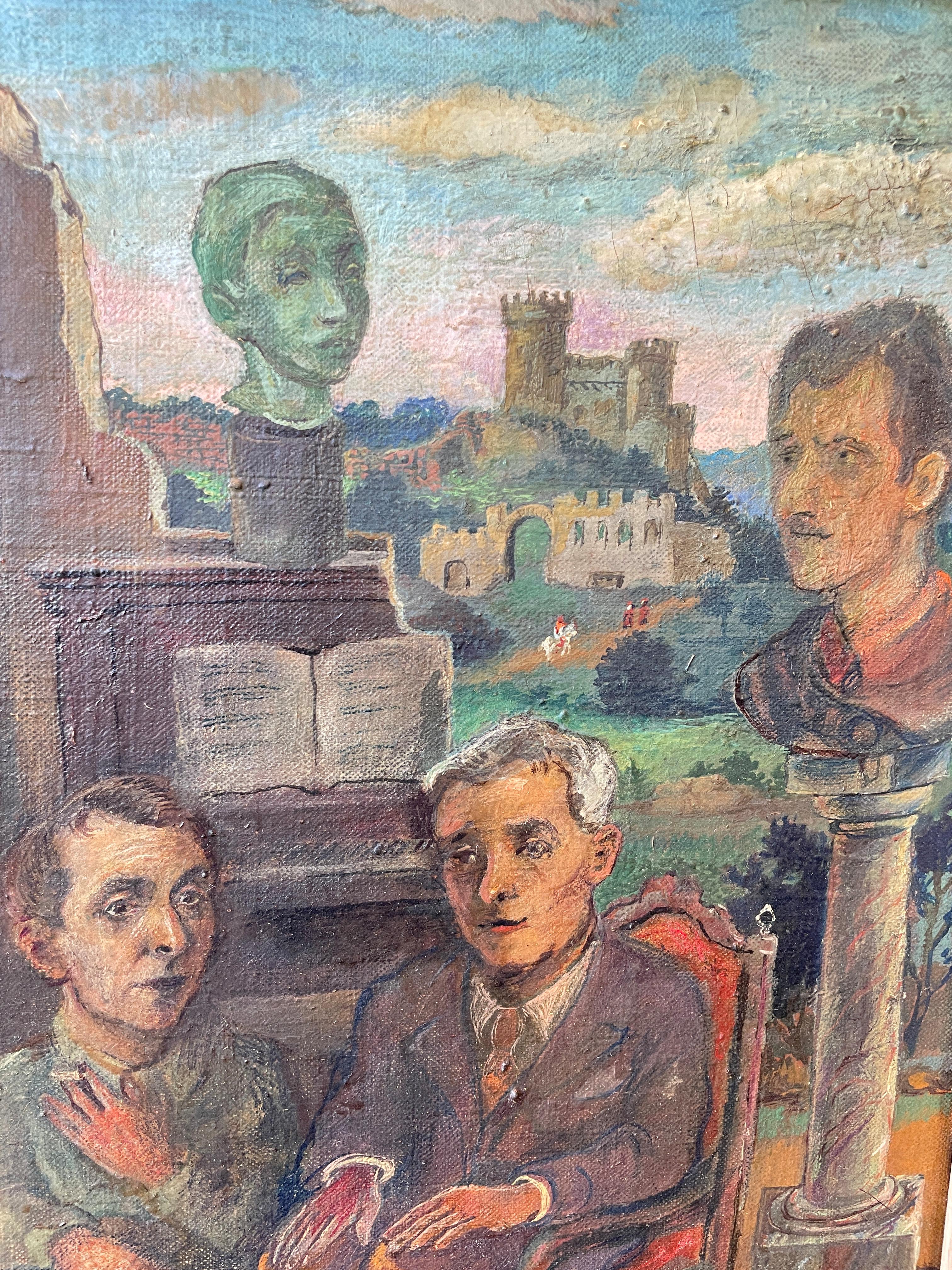 « The Soyer Brothers and Nicolai Cikovsky in the Studio » (Les frères Soyer et Nicolai Cikovsky dans le studio), David Burliuk, Shtetl 3