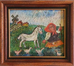 David Burliuk - Donna con un cavallo bianco Donna con un cavallo bianco