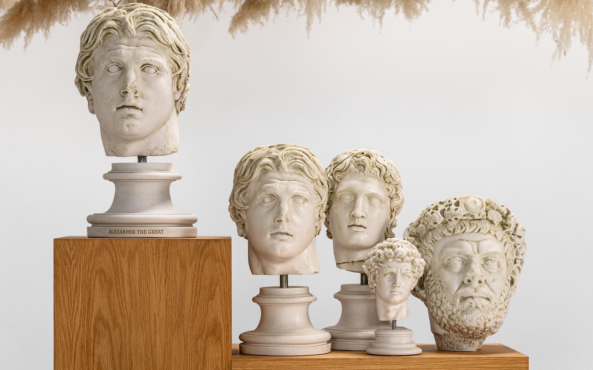 Contemporary David Bust Statue Made with Marble Powder 'Florence Accademia Gallery' For Sale