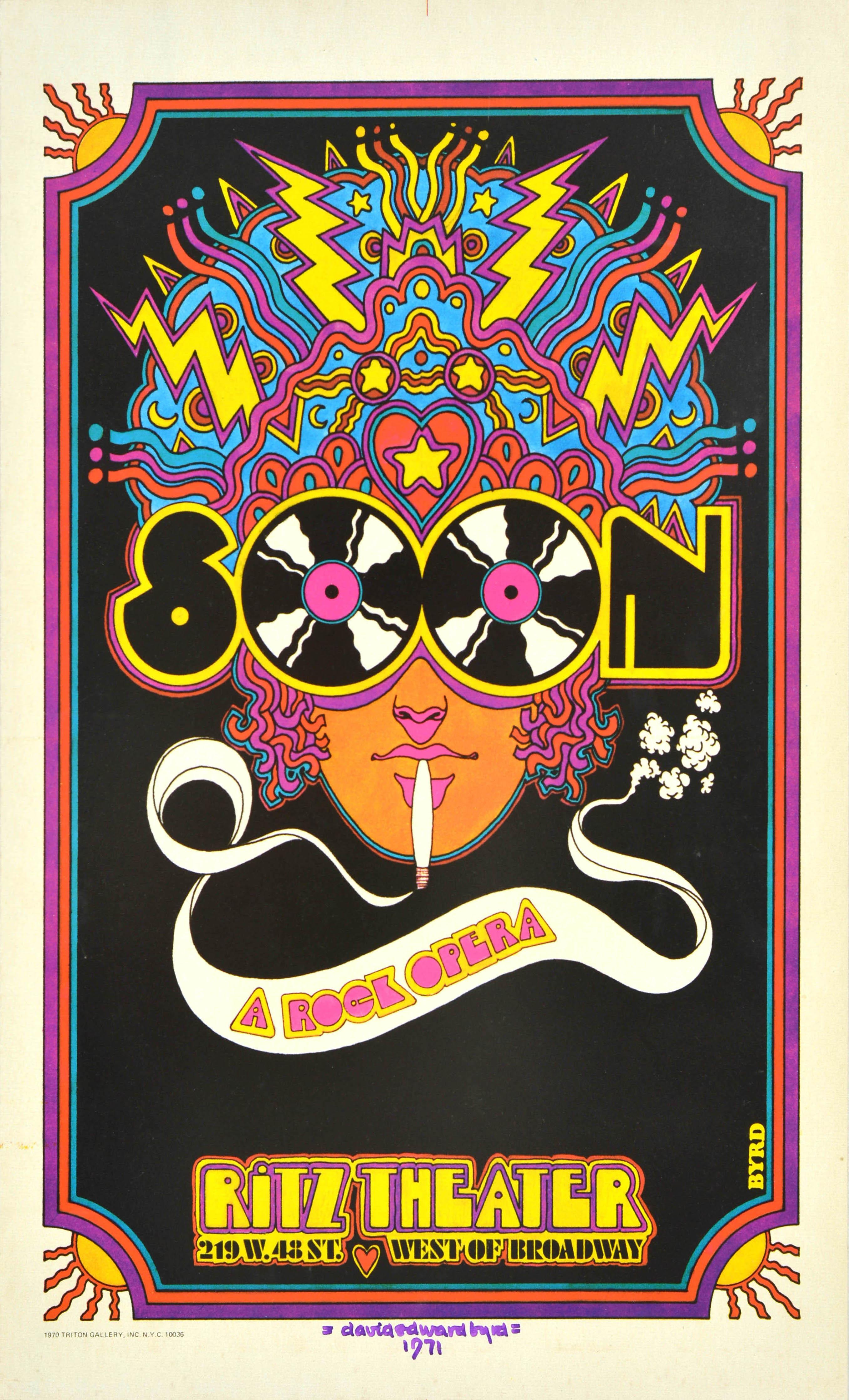David Byrd Print - Original Vintage Musical Advertising Poster Soon Rock Opera David Edward Byrd