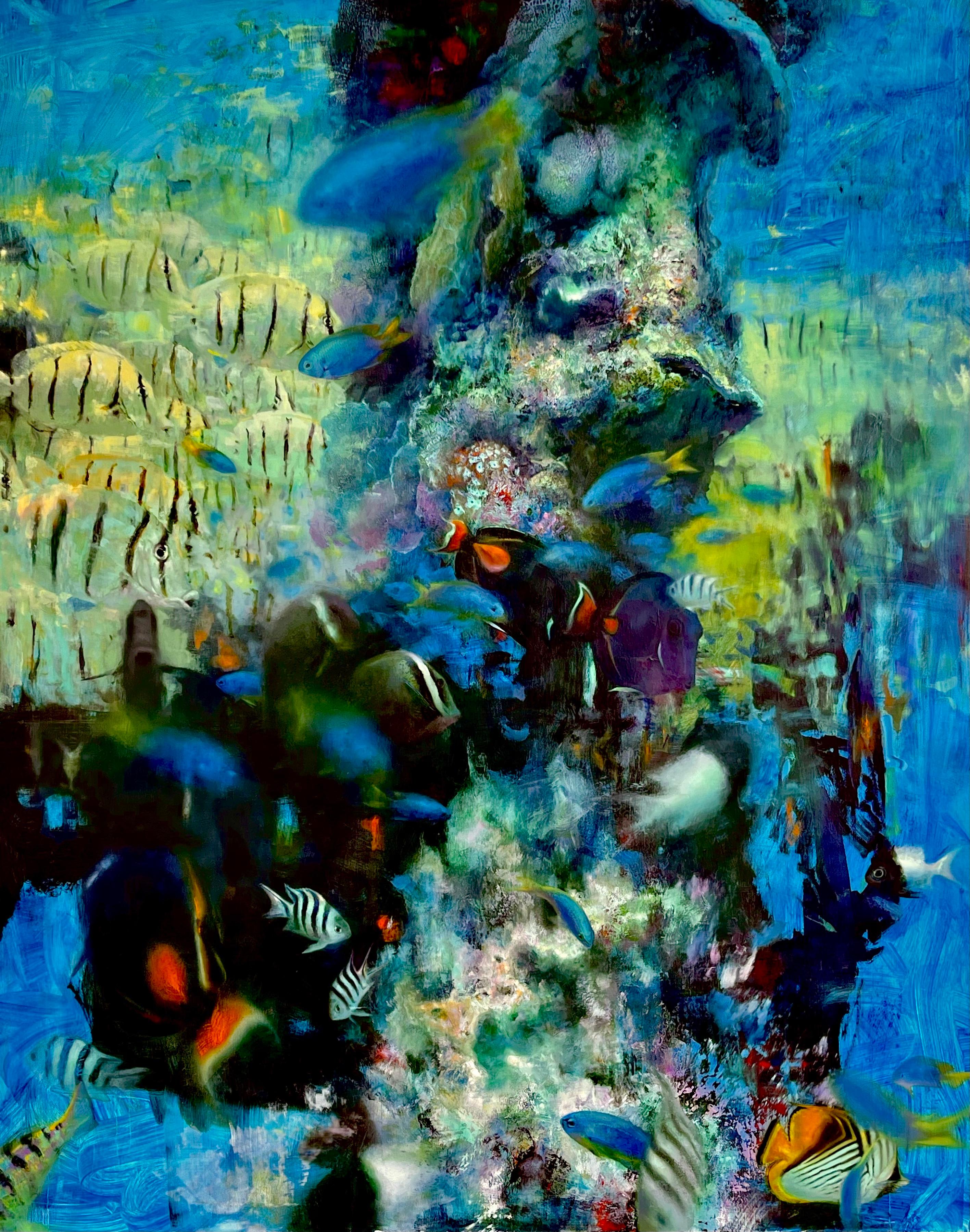 David C. Gallup Animal Painting – Korallen-Säule