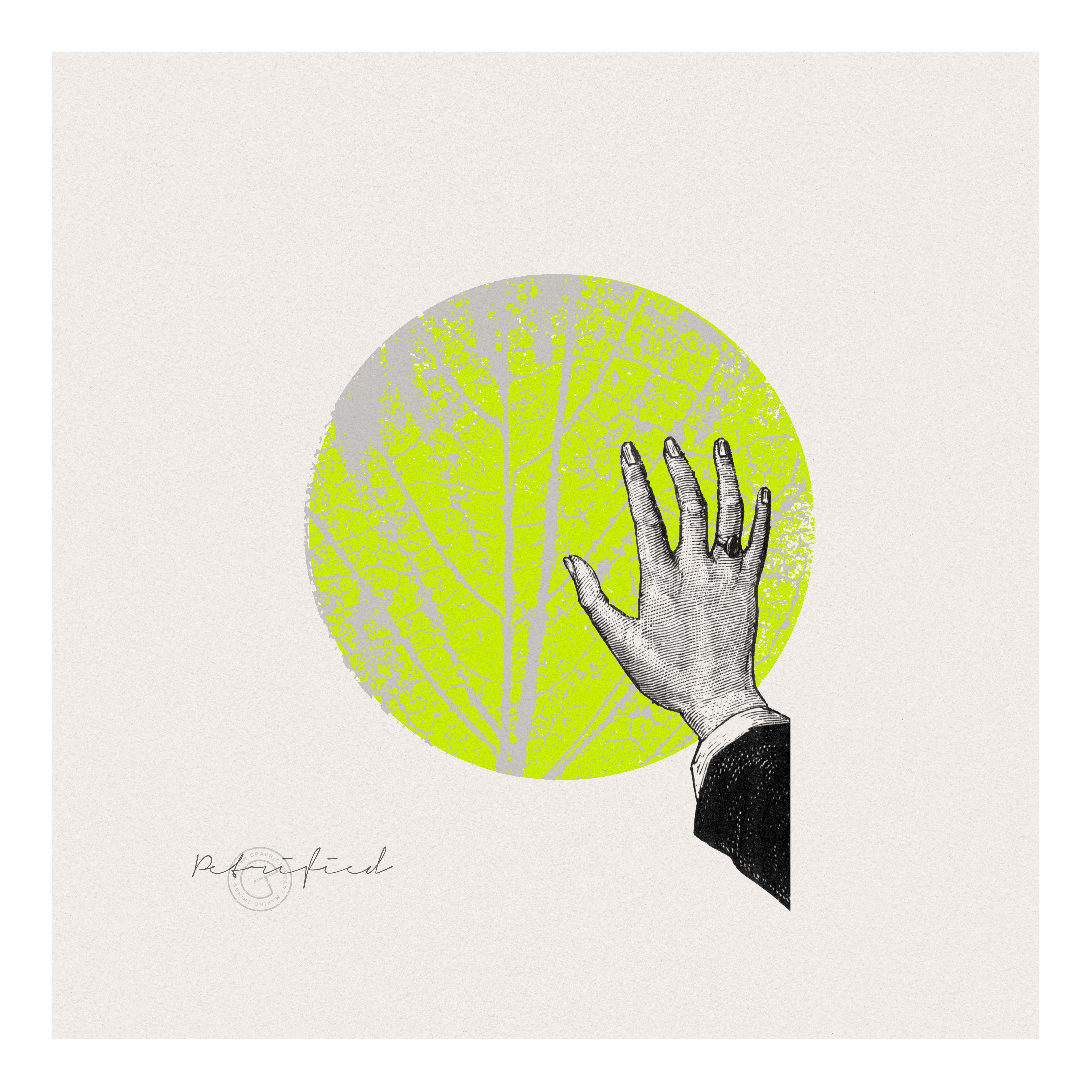 David Calderley Figurative Print - Giclée Print: 'PETRIFIED'
