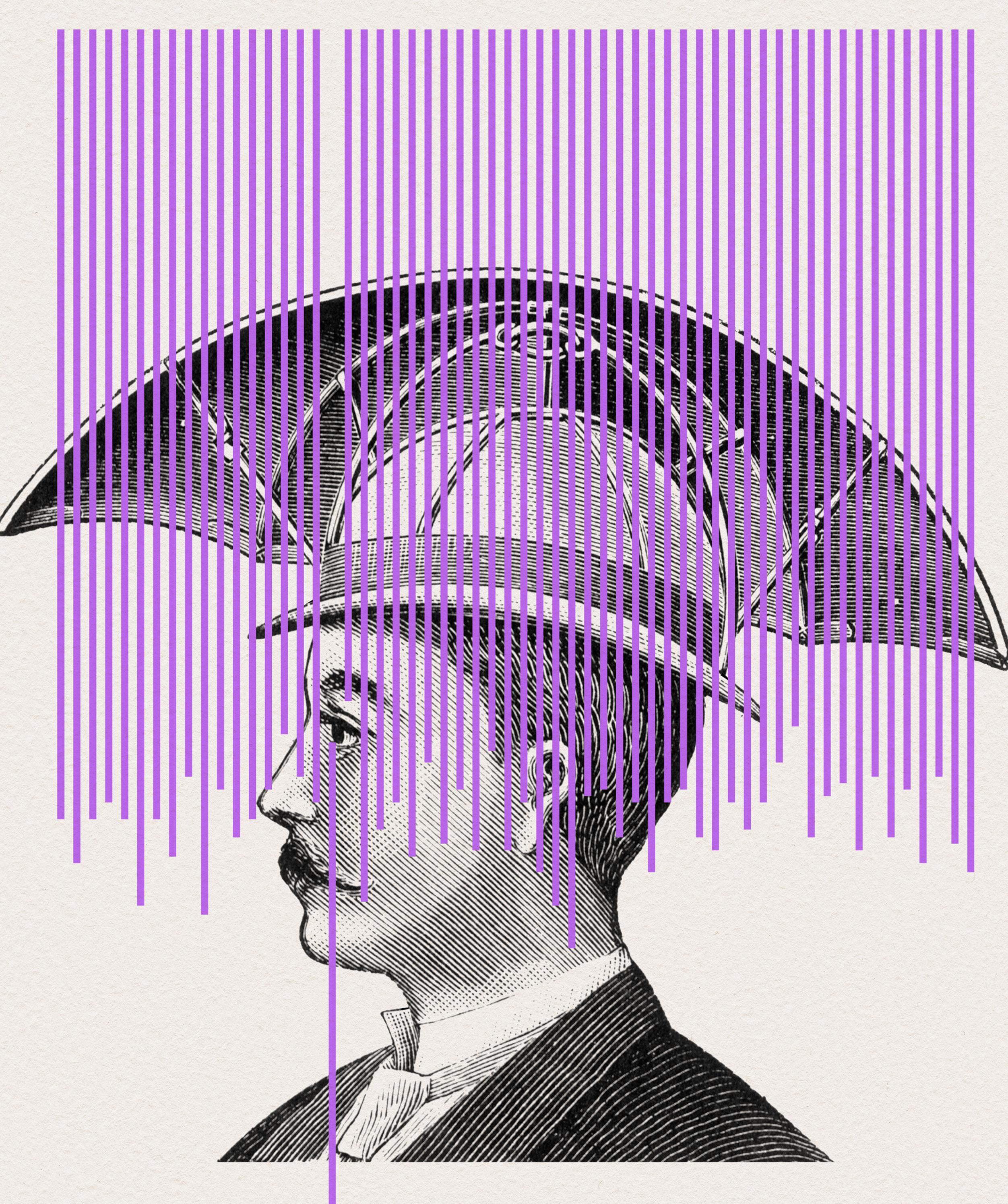 Impression giclée : 'PURPLE RAIN' (pluie pourpre) - Print de David Calderley