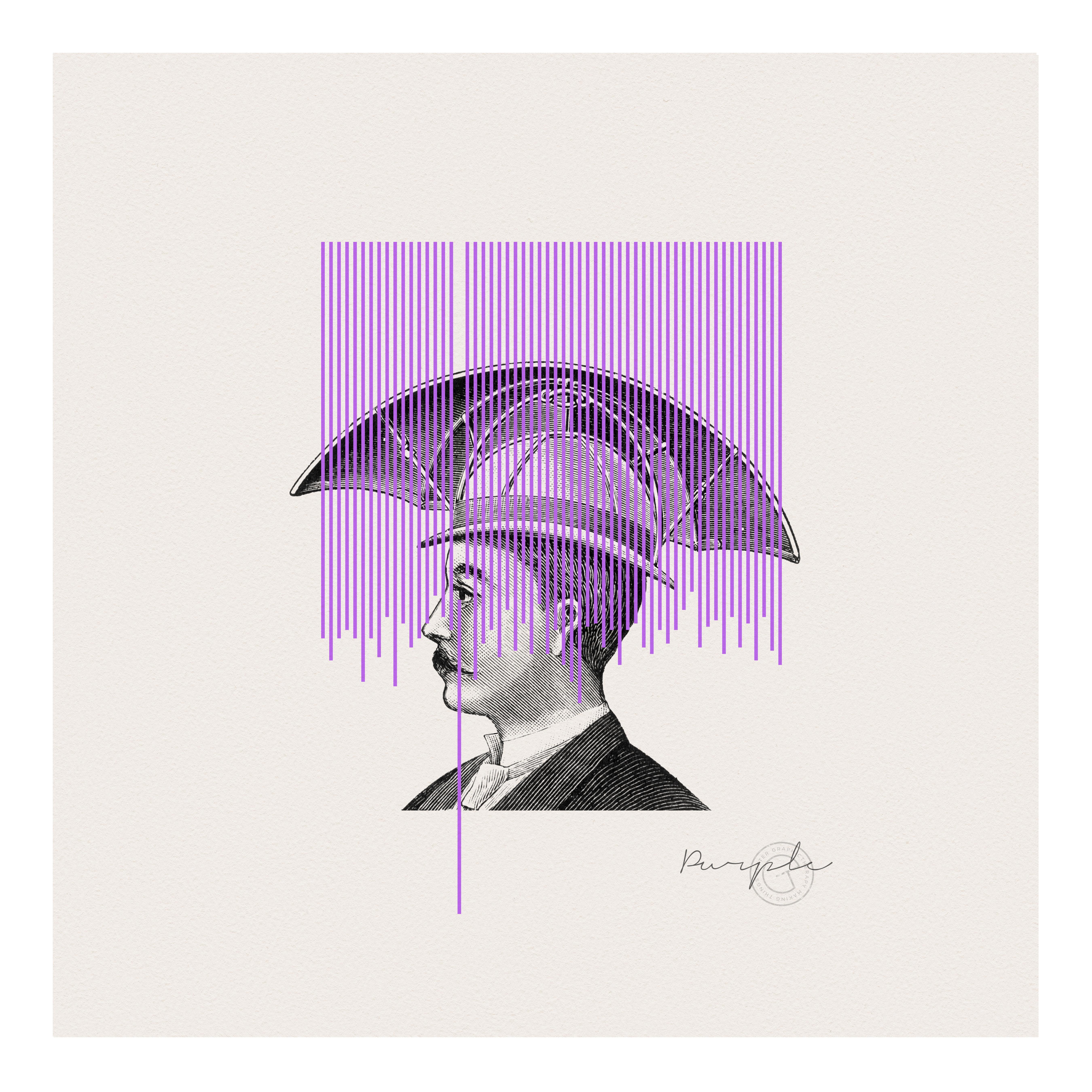 Stampa Giclée: 'PURPLE RAIN' (pioggia viola)