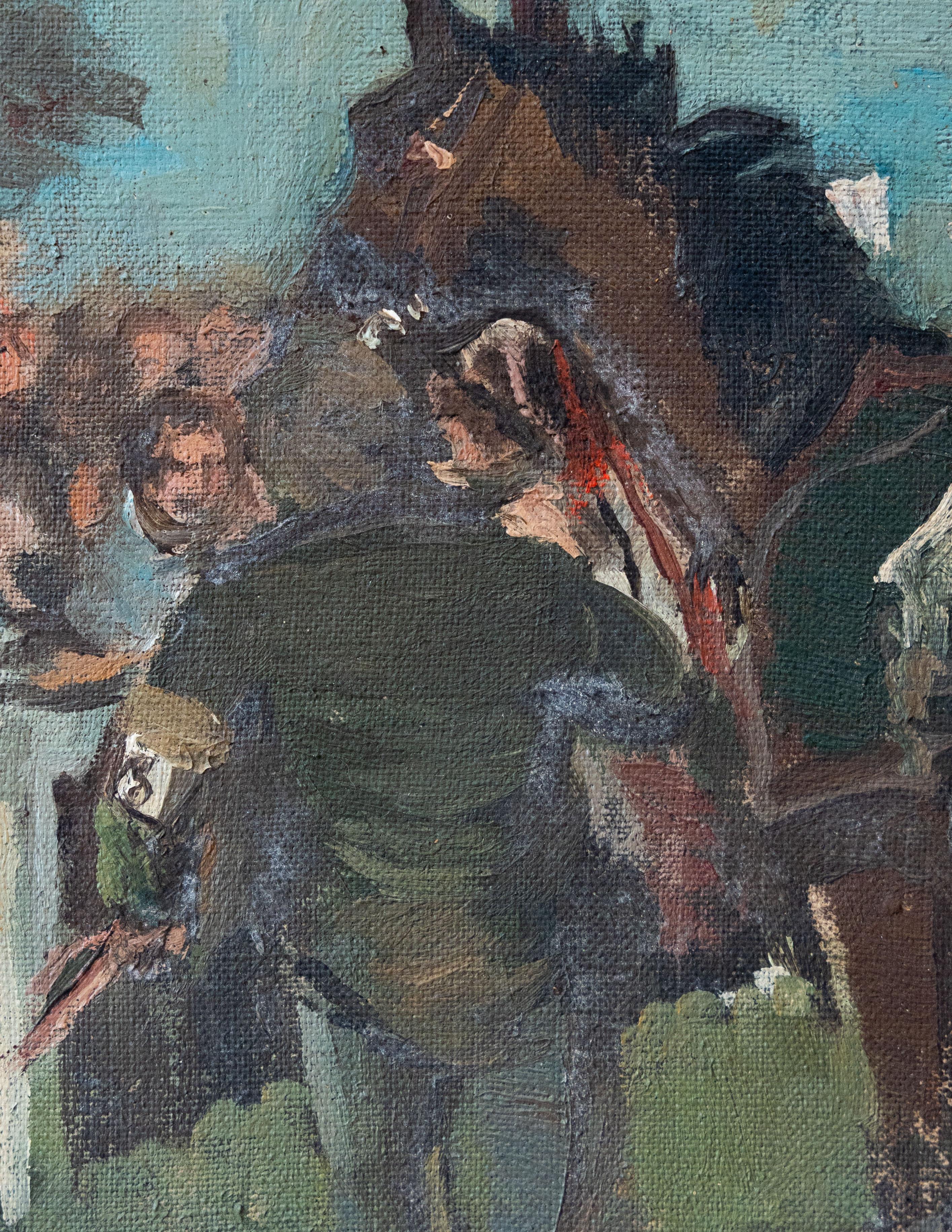 Course de Fakenham, Norfolk, David Giffard, signé - Painting de David Campbell Walter Giffard