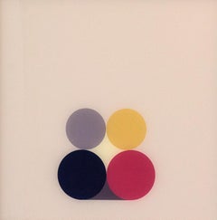 Purple Still LIfe 1 - luminoso, geometrico minimalista, acrilico su plexiglass