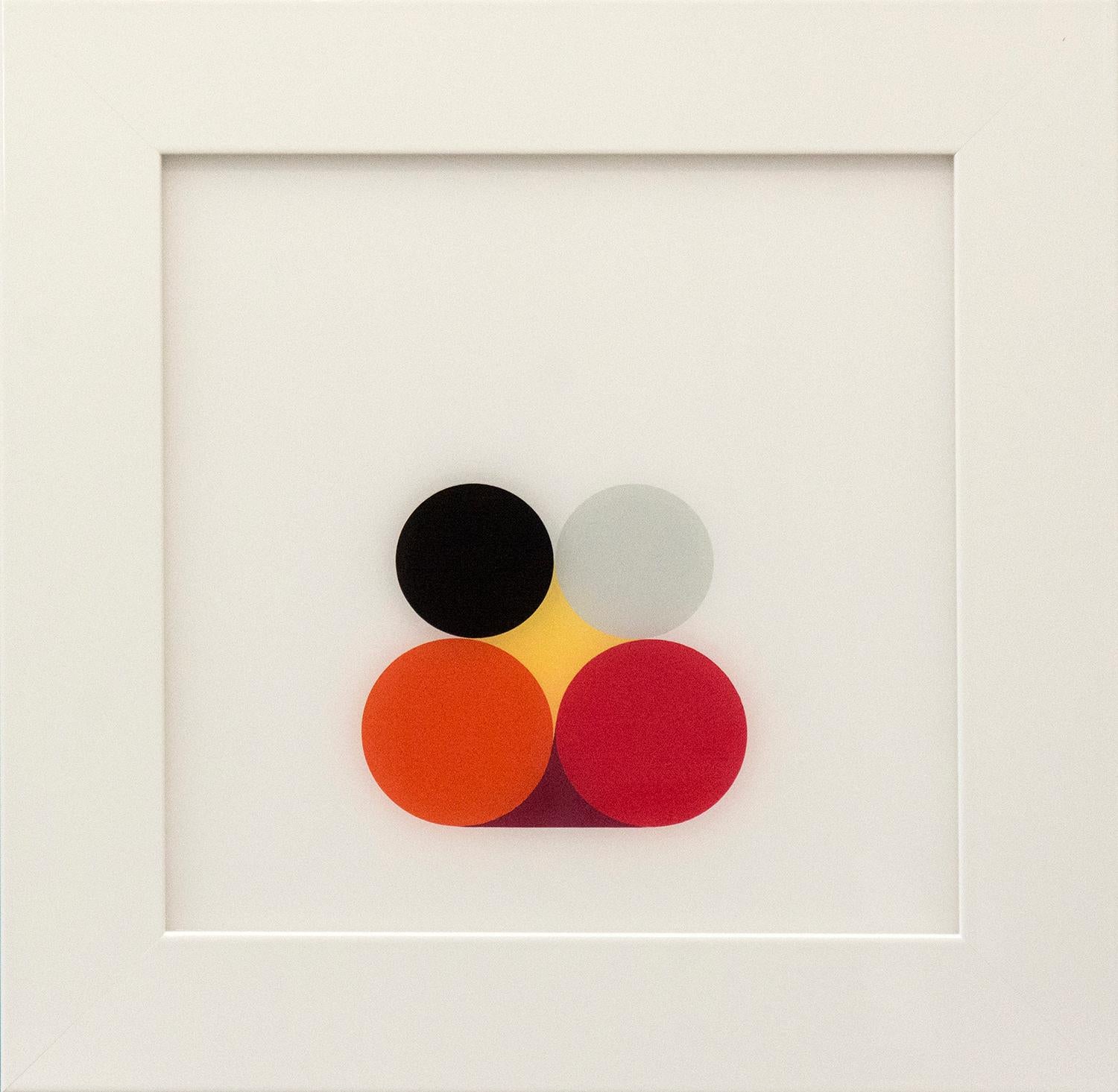 Red and Orange #1 - bright, abstract, minimalist, acrylic on plexiglass