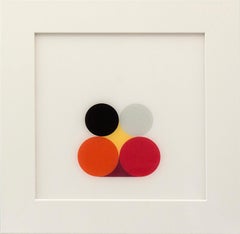 Red and Orange #1 - bright, abstract, minimalist, acrylic on plexiglass