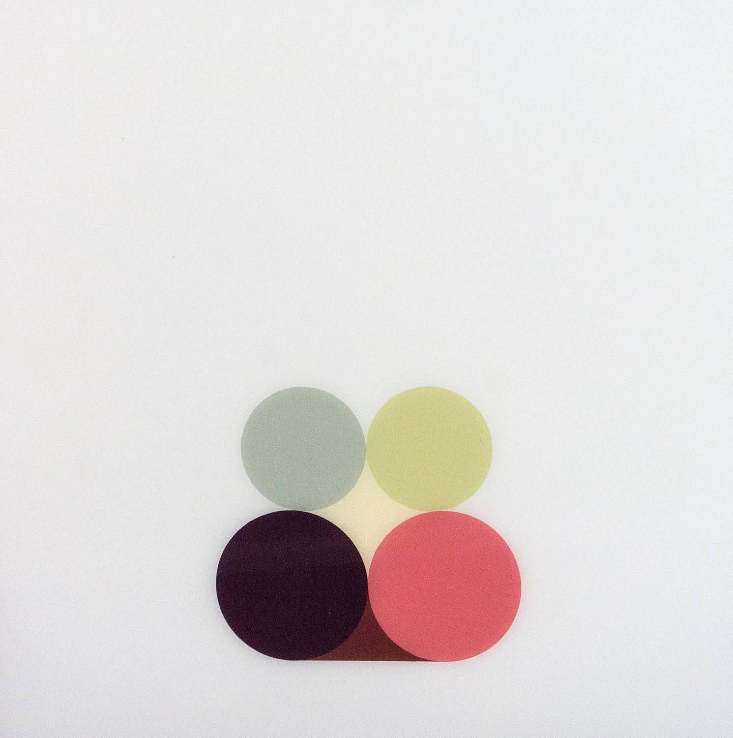 Stillleben Green No 1 – helles, geometrisches minimalistisches Design, Acryl auf Plexiglas