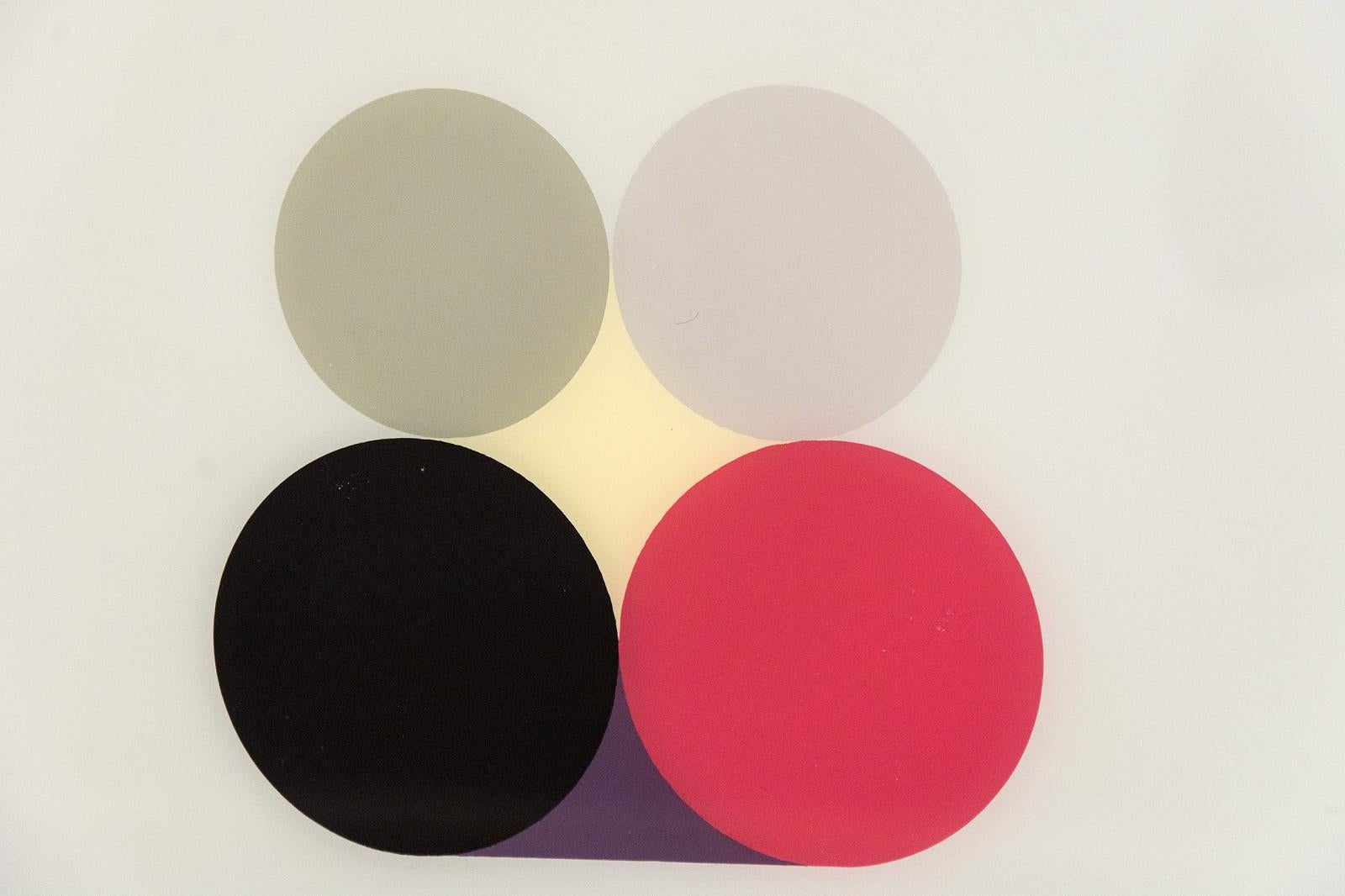 Gray-Green Still Life 2 - small, minimalist, abstract, acrylic on plexiglass - Painting by David Cantine