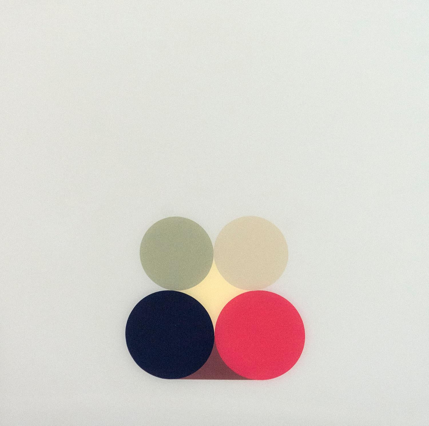 David Cantine Still-Life Painting - Gray-Green Still Life 2 - small, minimalist, abstract, acrylic on plexiglass