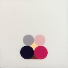 Violet Still Life 3 - bright, geometric post-minimalist, acrylic on plexiglass